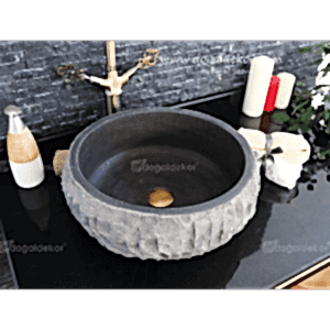 20x45 Siyah Doğaltaş Lavabo Fiyatları-DT1473