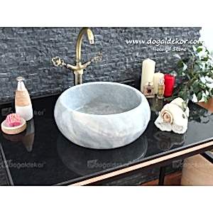 15x42 Tezgah Üstü Gri Mermer Çanak Lavabo - DT1490