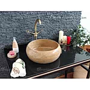 15x42 Doğal Taş Banyo Lavabo Traverten  - DT1497