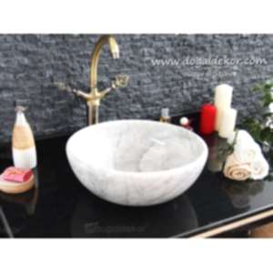 14x41cm Beyaz Mermer Lavabo - DT1515