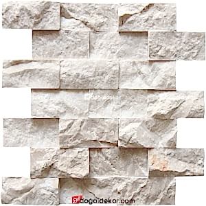 Patlatma Taş  Bej Mermer  Duvar Kaplama 5x10-DT1001