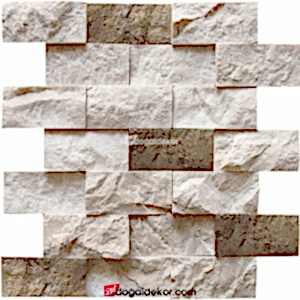 Patlatma Taş Mermer - Traverten Mix Doğal Taş Duvar 5x10 -DT1143