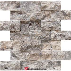 Patlatma Taş Silver Gümüş Traverten 5x10 -DT1184 