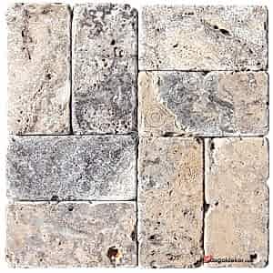 Traverten Eskitme Gümüş Silver  1.2 x 7.5 x 15cm   -DT1146